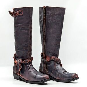 Bed Stu Women's Distressed Leather Riding Boots